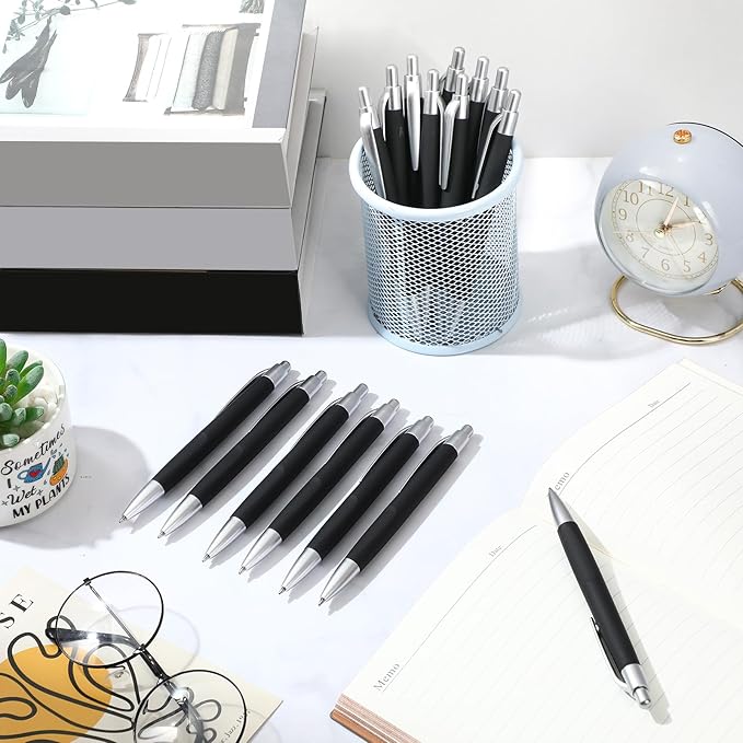 120 Pack Ballpoint Pens Bulk Retractable Gel Ink Pens Back to School Supplies 0.7mm Medium Point Black Ink Smooth Writing for School Office Journal Teacher Student Gifts(Black)