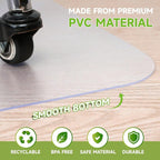 SOONAN Office Chair Mat for Hardwood Floor, 63" x 51" x 0.08" Clear Office Floor Mat, 0.08" Thickness Heavy Duty Computer&Desk Chair Mat,Floor Protector Chair Mats