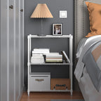 M MZG 450 lbs Wire Storage Shelving 3-Tier Utility Shelving Unit Steel Organizer Wire Rack for Home,Kitchen,Office,White (11.8" D x 17.7" W x 26.4" H)