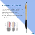 SyPen Personalized Pens With your Custom Logo or Text-300 Pack Bulk-for Businesses, Parties, and Events, 2 in 1 Ballpoint Pen & Stylus for Touchscreen Devices, Light Assorted Barrels, Black Ink