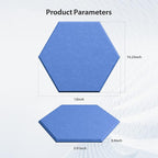 Amantech 12 Pack Acoustic Panels Self Adhesive Sound Proof Foam, High Density Sound Acoustic Foam Panel, 12X10.23X0.4 Inch Hexagon Wall Panels in Home,Office,Reccording Room,Studio(Sky Blue)