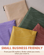 Poly Mailers 10 x 13 Inch - 100 pack Biodegradable Shipping Bags for Clothes - Impack Self-Seal Waterproof Thick Mailing Envelope for Accessories & Clothing - Golden Pencil Floral