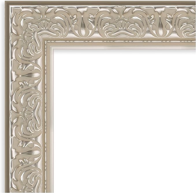 Amanti Art Silver Framed Magnetic Board 23x23 Small Vision Board for use with Magnets, 100% Metal Sheet to Display Items as Office Decor or for Home Organization in mudroom, Kitchen or Kids Room