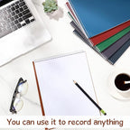 Maitys 6 Pcs Legal Pad Steno Spiral Notebook 8.5" x 11" Top Bound Spiral Pads Hard Cover College Ruled Notepad 70 Sheet Pad for School Office University Home(Chic Color,Modern Style)