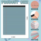 Fuutreo 8 Pcs 8.5'' x 11'' Colored Legal Pad Writing Pads Narrow Ruled 50 Sheets Per Notepad Perforated Writing Notepad Office Supplies for College Office Business (Vintage Color)