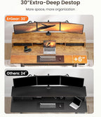 ErGear Electric Standing Desk with 4 Drawers, Height Adjustable Desk with Storage, C-Clamp Mount Compatible, Computer Home Office Table with Cable Management Tray
