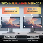 [2 Pack] 27 Inch Computer Monitor Privacy Screen for 16:9 Aspect Ratio - Privacy Shield and Anti-Glare Blue Light Protector Removable Eye Protection, Anti Spy Screen Protector Film