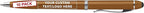 DISCOUNT PROMOS Custom Twist Action Plastic Stylus Pens, Set of 10, Personalized Bulk Pack - Pens for Work, Cool Pens for Writing, Black Ink - Gold