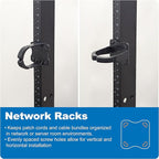 ICC 3” Plastic Cable Management Ring, Vertical/Horizontal, Rack or Wall Mount, Pack of 1 – Cable Organizer for Network Racks and Structured Cabling