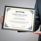 Empire Blue, Gold & White Parchment Certificate Papers - Pack of 100, Laser & Inkjet Printer Compatible, for Office, Business Awards, Graduation, School Diplomas, 8-1/2" x 11" on 60 lb. Text Stock