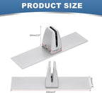 PATIKIL 1.8x1.3x2.5" Desk Divider Support Clamp, 2 Pcs Aluminum Desk Shield Clamp Desk Divider Partition Clamp Sneeze Guard Clamp Bracket for Office Home Desk Panel, Silver