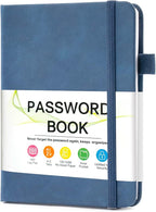MOSA BEAR Password Keeper Book with Alphabetical Tabs，4.3"x5.7" Small Password Books for Seniors Password Notebook for Internet Website Address Log in Detail（Dark Blue） [unknown_binding]