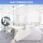 Vicwe Large Office Chair Mat for Carpeted Floors，63"X51" Rectangle Desk Chair Mats with Studs for Low and No Pile Carpeted Floors, Easy Glide Computer Desk Chair Mat for Home & Offices