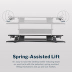Vari VariDesk Pro Plus 36 - Adjustable Desk Converter with 11 Height Settings - Laptop Sit Stand Desk Riser for Home Office, Table Tops, Workspace - Fully Assembled with Spring Loaded Lift - Black