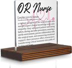 OR Nurse Gifts, Thank You Appreciation Gifts for Operating Room Nurse Week Graduation Birthday Christmas Office Desk Decor Decorative Signs Plaque PA003