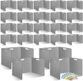 24 Pcs Desk Dividers for Students 14 × 17.5 × 14 Inch Plastic Durable and Waterproof Privacy Folders Shields Test Dividers with Classroom Privacy Boards for School Study Teacher Supplies (Gray)