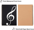 MoHern Blank Sheet Music Notebook, 160 Pages Composition Staff Paper Notebook 2 Pack, Manuscript Paper Notebook, 10 Staves (Music clef notebook)