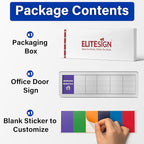 Office Door Signs with 5 Printed Status Options – Do Not Disturb, Out of Office, In a Meeting, Please Knock, Work from Home – Includes Custom Personalized Blank Sticker for Privacy Workspace or Studio Available and Away