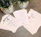 Wanderings Handmade Pink Deckle Edge Blank Paper - 4x6 - Pack of 50 - Watercolour/Mixed Media Paper - Save The Date Invitations Greeting Cards Notes DIY Arts Crafts - Thick 150 GSM