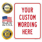 Custom Sign, Personalized Metal Signs, Customize for Office, Business, Workplace, Office, Home, Airbnb, Delivery Signs, 18x24 Inches, 3M EGP Reflective .080 Aluminum, Made in USA