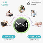 Emerald Quick Que Kitchen Timers, Visual timers Large LED Display Magnetic Countdown Countup Timer for Classroom Cooking Fitness Baking Studying Teaching, Easy for Kids and Seniors (Emerald)