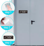 Electrical Room Door Sign for Business，Self-Adhesive Durable Modern Electrical Closet Room Sticker for Home, UV and Weather Resistant Authorized Personnel Only Signs for Business ，Workplace