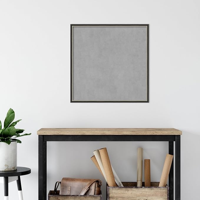 Amanti Art Black Framed Magnetic Board 25x25 Medium Vision Board for use with Magnets, 100% Metal Sheet to Display Items as Office Decor or for Home Organization in mudroom, Kitchen or Kids Room