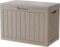 Yardgrace 45 Gallon Outdoor Storage Box Waterproof, Resin Deck Boxes with Lockable Lid & UV-Resistant for Patio, Pool, Garden Furniture Cushions & Accessories, Coffee
