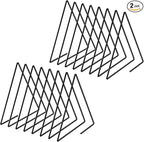 2 Sets Triangle File Folder Rack,7 Sections File Holder,File Storage Sorter/Stand,Desktop File Organizer,Wire Organizer Rack,Magazine/Paper Folder Holder,Letter/Legal, Anti-Scratch/Rusty