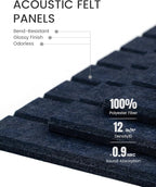 Fluxynara Large Felt Bulletin Board 48" X 36" Cork Board Alternative-12 Pack with 70 Safe Removable Adhesive Tabs, Cork Boards for Walls Cork Board for Home Office Classroom Pin Board -Navy Blue
