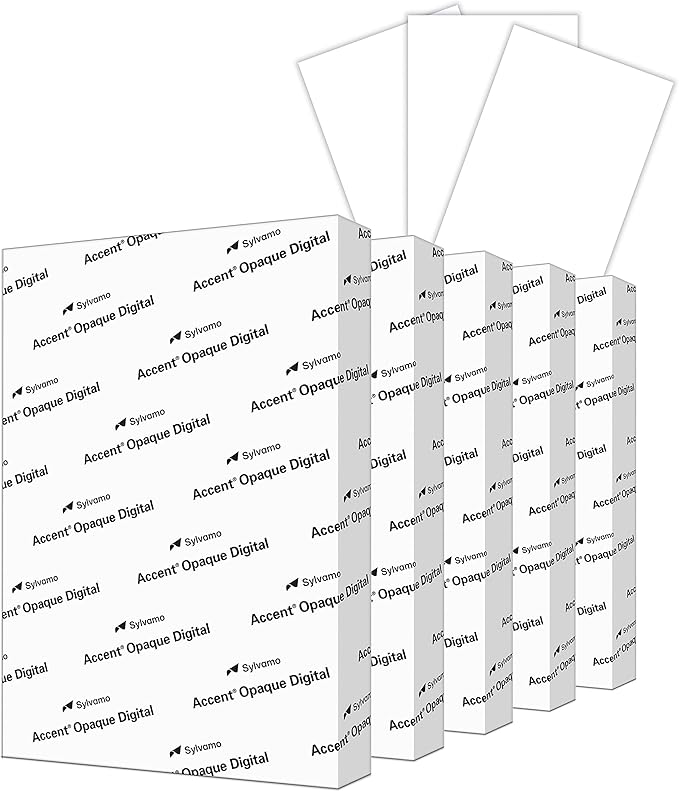 Accent Opaque White Printer Paper, 13” x 19” 32lb Bond/80lb Text Copy Paper – Premium Super Smooth Computer Paper, 97 Bright, 118gsm – Ideal for Ink Heavy Printing – 189035C – 1,500 Sheets (5 Ream)