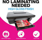SHIKI Eco Crystal Laser Printer Paper/Copier - Double-Sided High Gloss, Water Slide, Tear-Resistant, Glossy Photo Paper for Laser Printer, No Lamination Needed, 30 Sheets, LTR Size, Made in Japan