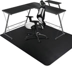SALLOUS Chair Mat for Carpeted Floors, 46" x 60" Heavy Duty Chair Mat for Carpet, Vinyl Floor Mat with Grips, Carpeted Floor Protector Rolling Computer Desk Mat for Home Office (Black)