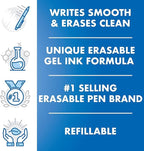 Pilot, FriXion Clicker Erasable Gel Pens, Fine Point 0.7 mm, Pack of 12, Black