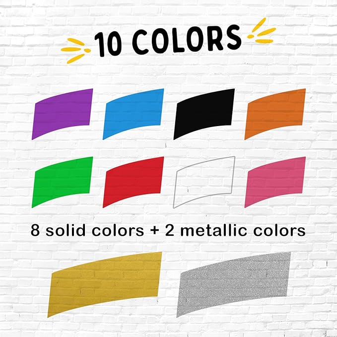 10 Jumbo Acrylic Paint Markers - 15mm Fat Acrylic Paint Pens for Canvas, Rock Painting, Wood, Plastic, Glass - Large Thick Permanent Pens for Signs, Board, Calligraphy, Poster Markers