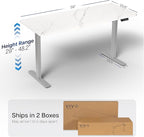 VIVO Electric Dry Erase 60 x 24 in Standing Desk, Memory Height Adjustment, 1B Series, Holds 220 lbs, White Marble Pattern Top, Gray Frame, DESK-KIT-1G6WM
