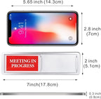 Meeting in Progress or Vacant Door Sign, Sliding Status Indicator Sign for Office, Conference Room, Home, Hospital, Hotel – Magnetic Adhesive Acrylic Privacy Signs