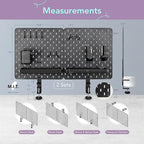 EHO Clamp-On Desk Pegboard, 2Pack (Combined Size 27 x 14 inch) Privacy Divider, Desk Partition Panel, No-Drill Desk Mounted Peg Board Organizer for Office, Gaming, Home, Black