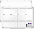 Lincia 36" x 24" Magnetic Horizontal Yearly 12 Month Dry Erase Calendar for Wall 2026 Undated Dry Erase Wall Calendar Planner Aluminum Frame Whiteboard for Home Office Projects Fridge