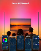 Vexinat Corner Floor Lamp, Smart RGB LED Corner Lamp with App & Remote, Modern Floor Lamp with 16 Million Colors, Music Sync, Scene Modes, Color Changing Standing Lamps for Living Room, Bedroom