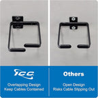 ICC 3” Metal Cable Management Ring, Vertical, Rack or Wall Mount, Pack of 10 – Cable Organizer for Network Racks and Wiring Systems