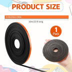 AmazingSpark Magnetic Tape Roll Thin Strips, 1/4 Inch x 33 Feet Magnetic Board Dividers Whiteboard Graphic Decorative Tape Marking Line for Classroom Office Art Accessories(Orange)