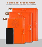 Biuwory Lined Journal Notebook for Women Men,256 Pages B5 Large Hardcover Leather Journals for Writing,Travel,Business,Work & School,College Ruled Notebooks for Note Taking,Diary Notepad 7.8"×10.2"