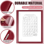 Teling 36 Pcs Report Covers with 3 Prong Fasteners Clear Front Presentation Folders Frame View Poly Report Folder Presentation Binder for Paper Document School Office (Red)