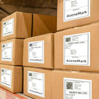 AveneMark 8 Stacks 4000 Labels 4" x 6" Fanfold Direct Thermal Labels, Postage Shipping Labels Paper with Perforated, Strong Adhesive Label for Zebra, Rollo, MUNBYN Thermal Printer,500 Labels per Stack