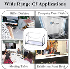 Meschett 3 Pack Clear Acrylic Business Card Holder, Name Card Organizer for Desk Fits 50 Business Cards