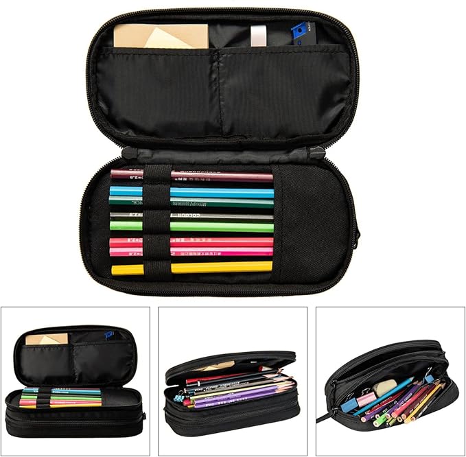 Baseball Pencil Box for Boys, Cool Sports Pencil Case with Water & Fire Background, Zipper Pouch Desk Organizer Travel Pen Box Stationery Organizer Bag Cosmetic Makeup Bag for Baseball Girls Lovers