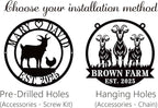 Personalized Chicken And Goat Farm Signs, Goat Farm Sign, Custom Hen House plaque,Personalized Chicken Metal decoration, Custom Metal Sign