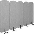 Natwind 5 Panel 122.8 x 71 in Office Room Privacy Protect Space Divider Portable Partition,Wall Folding Cubicle Indoor Freestanding Acoustic Partition Temporary for Office Room