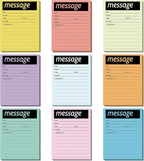 Geyee 9 Pieces Telephone Message Sticky Notes Pads 4 x 5 Inch Assorted Neon Colors Sticky Notes Urgent Self Stick Notepads for Work Call, Office Supplies, 50 Sheets/Pack(Soft Colors)